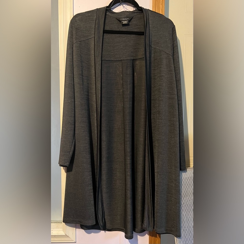 Grey Shiny Cardigan
